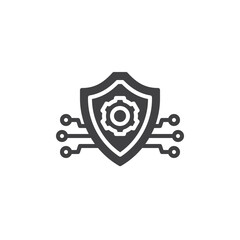 Cybersecurity management vector icon