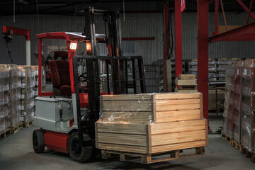 Forklift in Warehouse