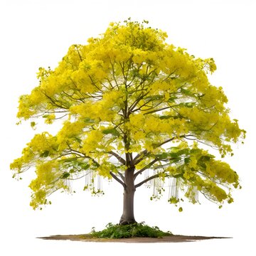 Illustration of cassia fistula tree