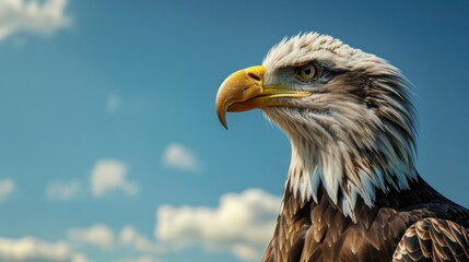 Obraz premium Eagle on blue sky.