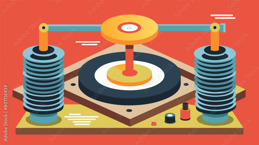 Poster various springs and rubber dampers hidden within the record players frame that help absorb vibration