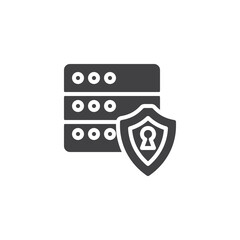 Data server protection vector icon