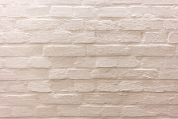 White painted bricks, wall pattern