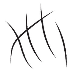 Bear paw claw marks, scratches of animal attack