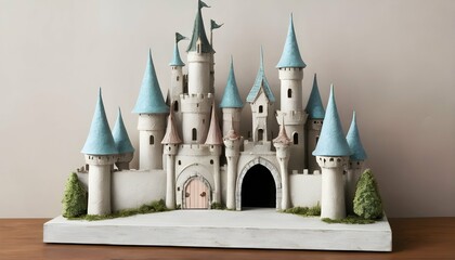 A whimsical frame shaped like a fairy tale castle