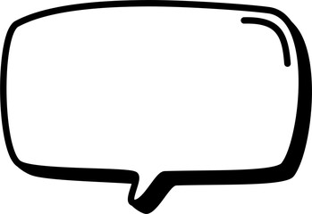 3d black and white color speech bubble balloon icon sticker memo keyword planner text box banner, flat png transparent element design