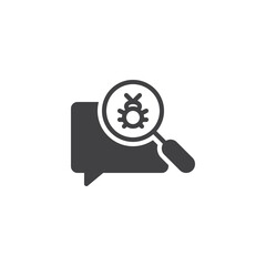 Malware bug scan vector icon