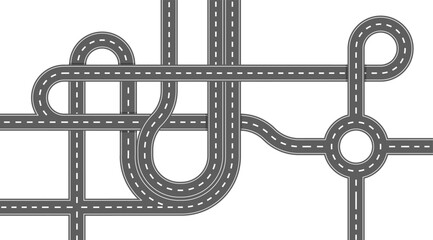 Complex Interconnected Road System With Multiple Junctions And Lanes. Design Represents Urban Transportation © Pavlo Syvak