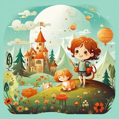 kids-concept-vector-illustration