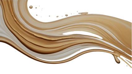 Oil paint stroke on transparent background