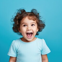 portrait-of-surprised-smiling-cute-little-toddler-girl-child-standing-isolated-over-blue-background-looking-at-camera-and-laughs