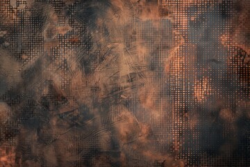 Abstract Rustic Textured Background with Grunge and Dot Patterns
