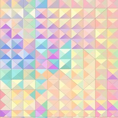 Seamless colorful geometric pattern with triangles and squares in pink and blue for a modern wallpaper or textile design