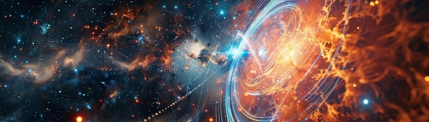 Obraz premium A breakthrough in particle physics reveals hidden dimensions