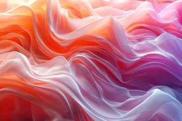 Fototapeta premium Vibrant Abstract Silk Waves