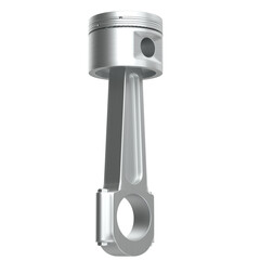 3D rendering illustration of an engine piston