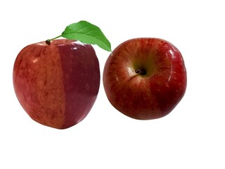 red apples isolated on white background