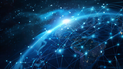 Naklejka na ściany i meble network high speed internet. satellite communication beam. illustrating the seamless connectivity and global reach.