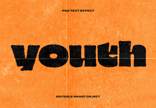 Bold Distressed Text Effect