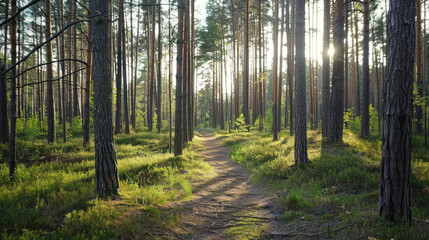 Photograph of a Swedish forest in southern Sweden