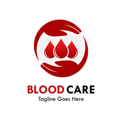 Blood care logo template illustration