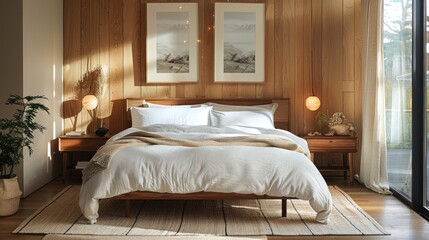 Scandinavian interior design of the modern bedroom