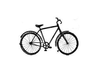 bicycle on a white