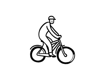 Man riding a cycle