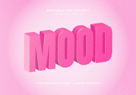 Pink 3d Text Effect Mockup        

