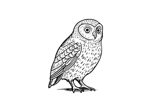 recommend clip art: Vintage Owl Vector: Hand-Drawn Sketch of a Wise Bird.