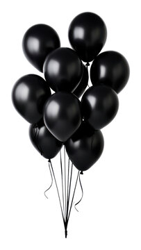 PNG  Ballons balloon black white background.