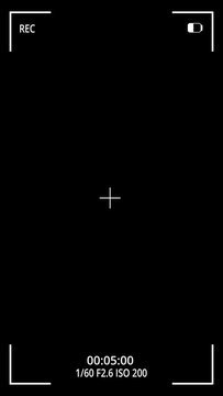 Verticle Video Camera Viewfinder Overlay with Timer | Camera Screen Viewfinder | HD, 4K