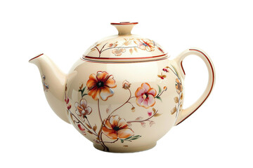 Teapot with floral patterns