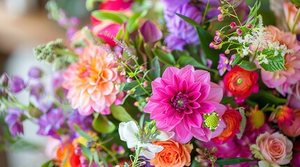 A lovely bunch of flowers for a wedding.