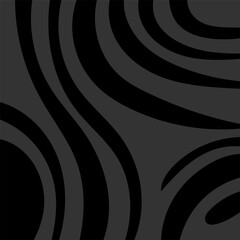 Monochrome texture reminiscent of zebra print. Minimalistic texture with ovals and lines in black doodle style on a gray background. Print for decoration and printing.