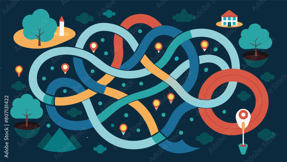 Poster the unending flow of thoughts each one intertwined and connected like the tributaries of a grand riv