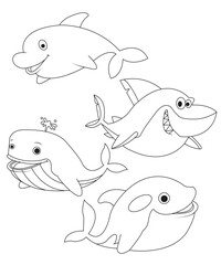 Dolphin coloring pages for kids