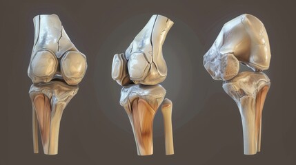 Physiology of the knee joint. Human anatomy.