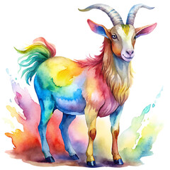 Obraz premium Abstract Watercolor Farm Animals