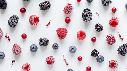 berries on white background