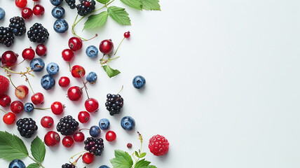 berries on white background