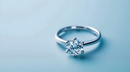 Elegant Minimalist Diamond Engagement Ring in Premium Studio Photography
