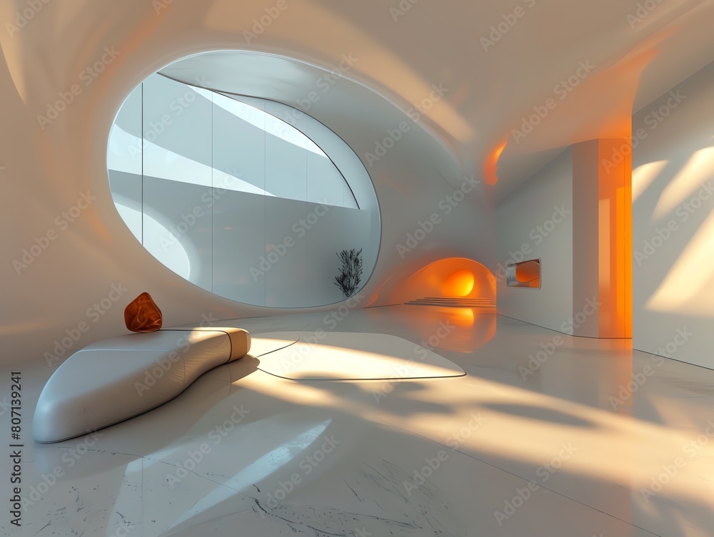 Poster capture a minimalist design from a high angle in a virtual reality scene with unexpected camera angl