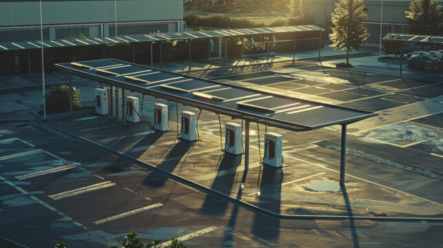 station de recharge avec borne en libre-service pour véhicule électrique