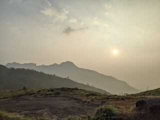 Ponmudi peak in Kerala, India