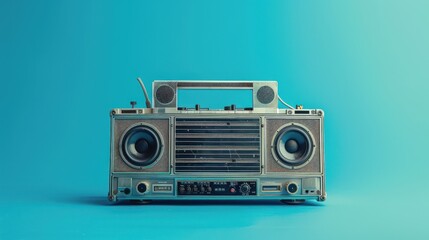 Fototapeta premium Retro portable boombox radio cassette recorder