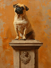 A Pug On A Plinth