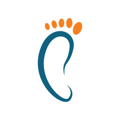 Obraz premium foot icon vektor