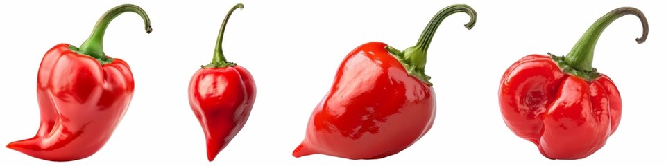 Red Habanero Pepper Hyperrealistic Highly Detailed Isolated On Transparent Background Png