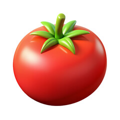 3D tomato with transparent and background